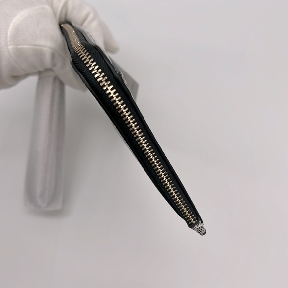 Kate Spade Lucy Spade Flower Medium L-zip Wristlet Black Multi - Picture 4 of 15